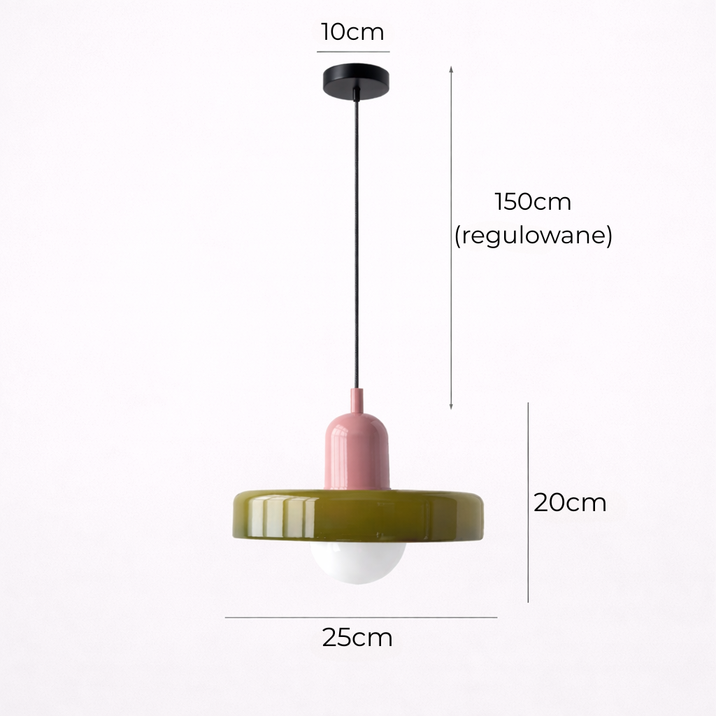 Szklana lampa wisząca Nordic Retro – do salonu i jadalni