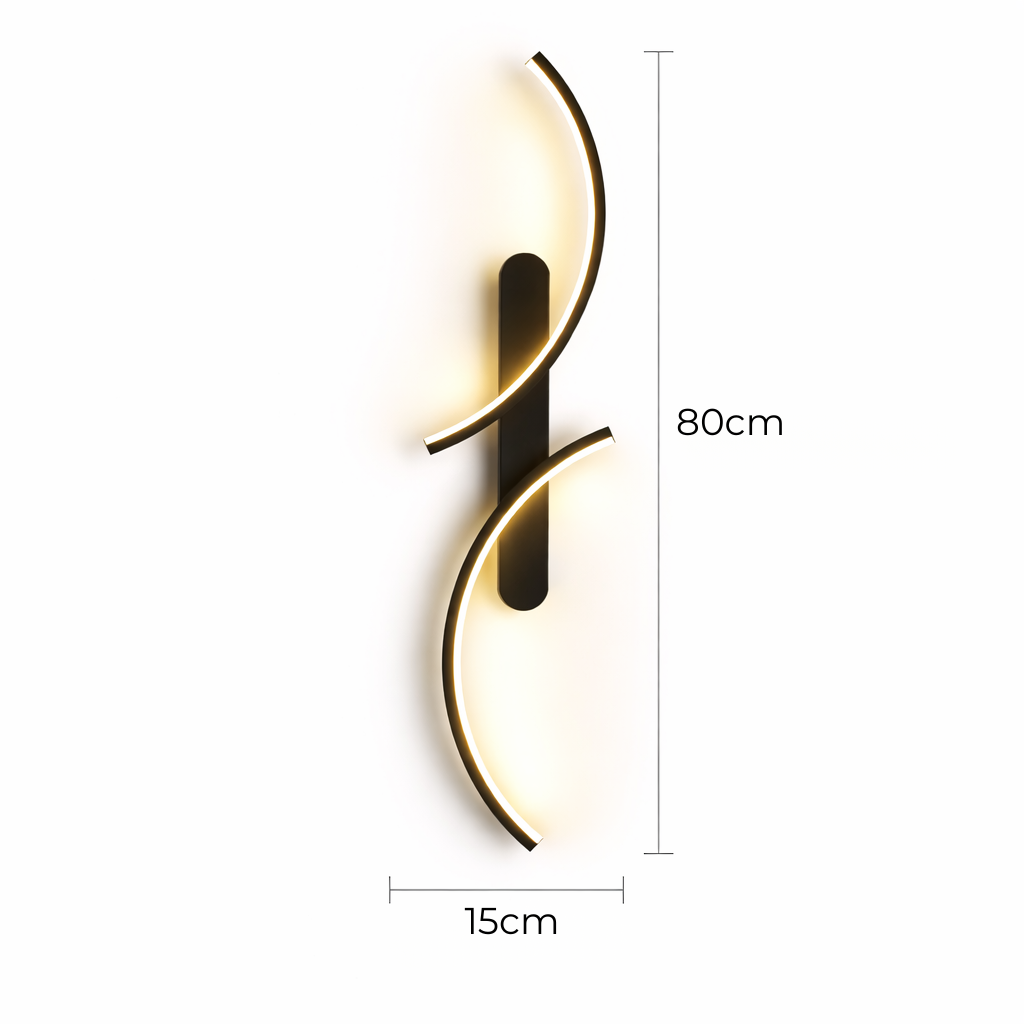 Kinkiet LED w kształcie litery C – nowoczesna lampa ścienna