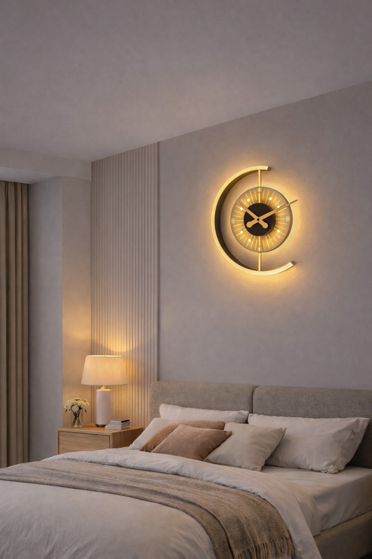 Designerski kinkiet LED Zegar – nowoczesna lampa ścienna