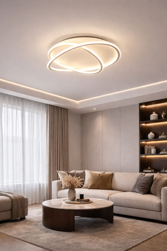 Nowoczesna lampa sufitowa LED – do salonu i jadalni