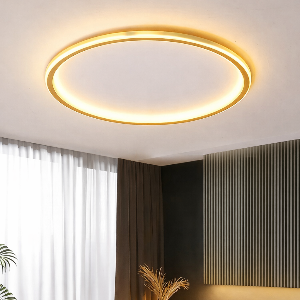 Lampa sufitowa LED z pilotem – regulacja barwy i jasności