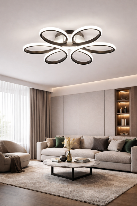 Nowoczesna lampa sufitowa LED – do salonu i jadalni