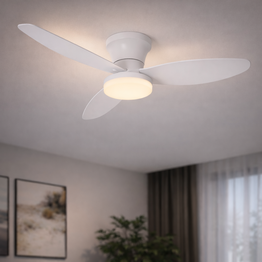 Wentylator sufitowy LED – 3 barwy światła, pilot