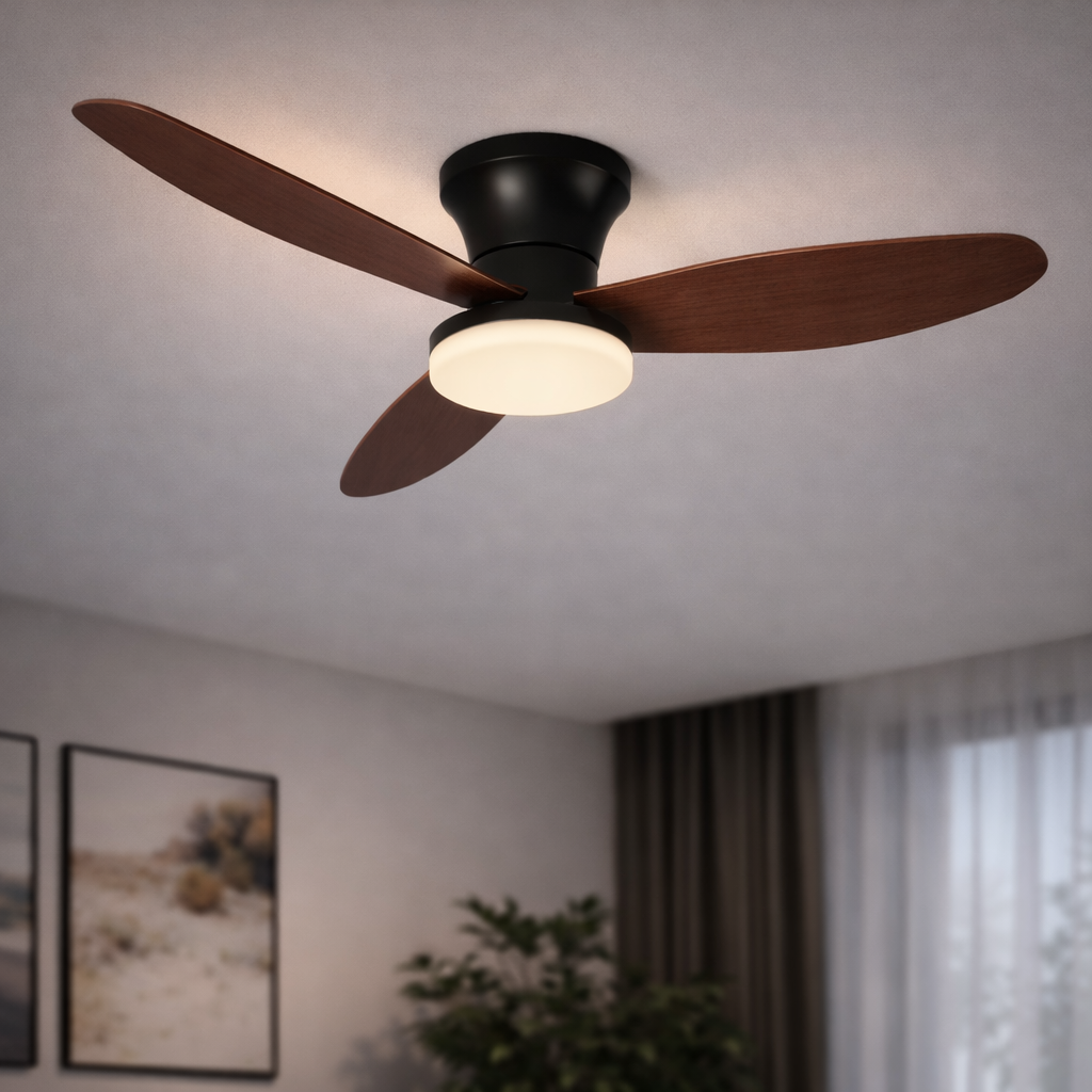 Wentylator sufitowy LED – 3 barwy światła, pilot