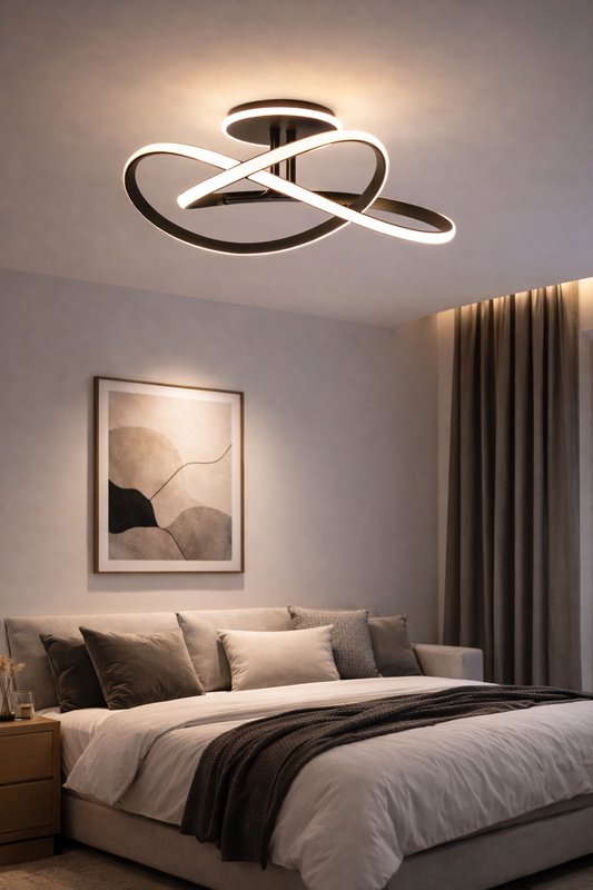 Nowoczesna lampa sufitowa LED – do salonu i jadalni