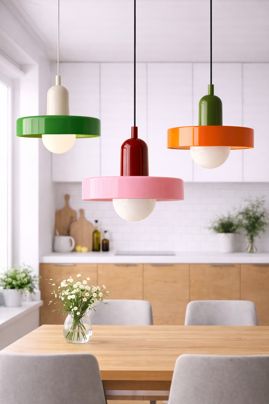 Szklana lampa wisząca Nordic Retro – do salonu i jadalni