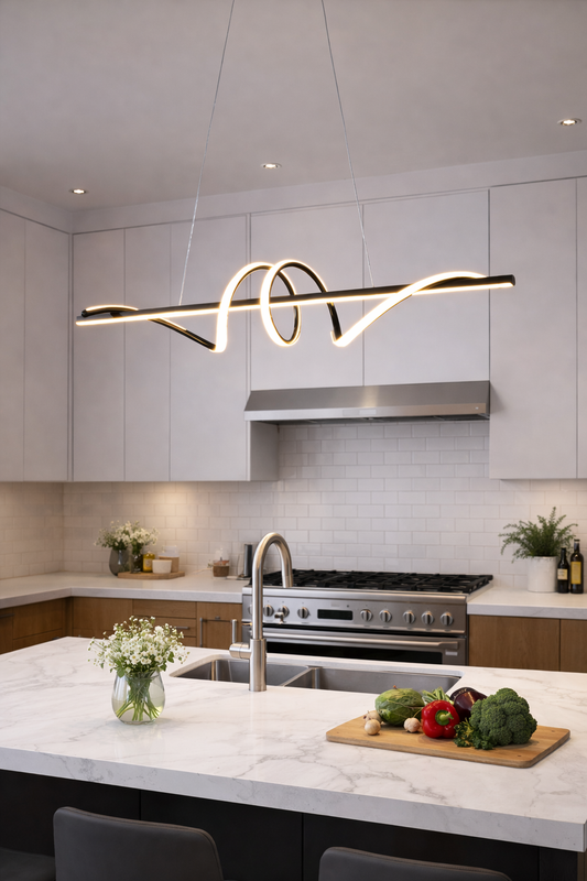 Nowoczesna lampa wisząca LED – nad stół do jadalni