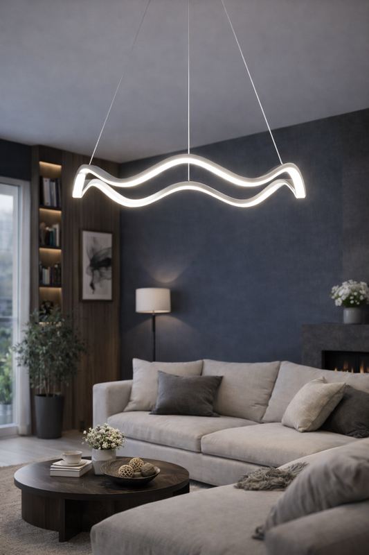 Lampa wisząca LED Ring – nowoczesny żyrandol do salonu