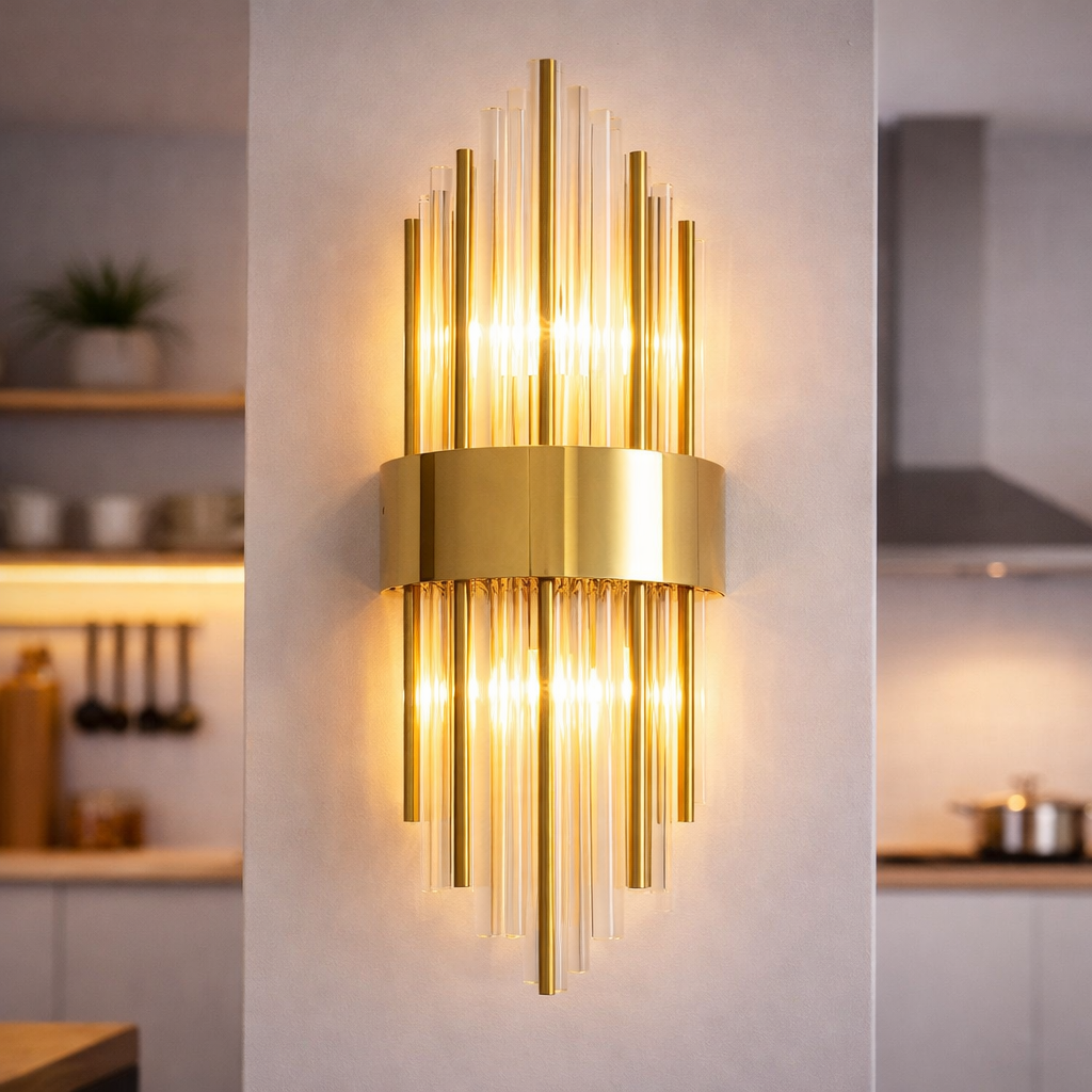 Luksusowy kinkiet kryształowy LED