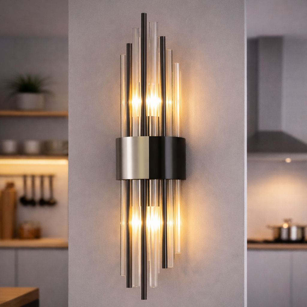 Luksusowy kinkiet kryształowy LED