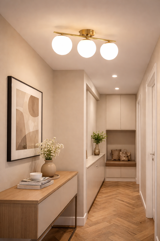 Nowoczesna lampa sufitowa LED z kulami szklanymi