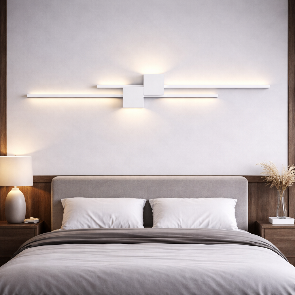 Minimalistyczny kinkiet LED – lampa ścienna do wnętrz