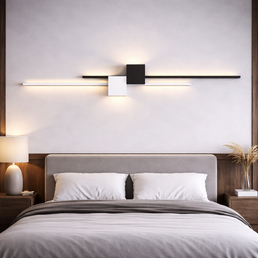 Minimalistyczny kinkiet LED – lampa ścienna do wnętrz