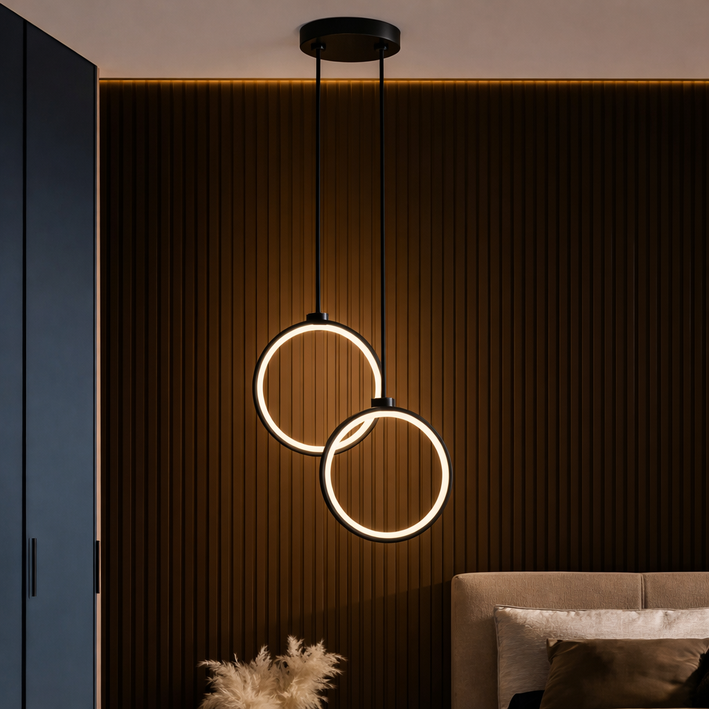 Designerska lampa wisząca LED – nowoczesna do salonu