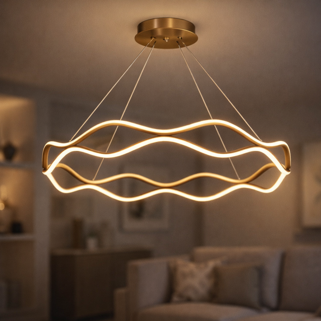 Lampa wisząca LED Ring – nowoczesny żyrandol do salonu