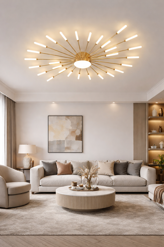 Nowoczesna lampa sufitowa LED – akrylowa do sypialni i przedpokoju