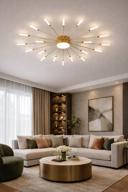 Minimalistyczna lampa sufitowa LED – nowoczesne oświetlenie wnętrz