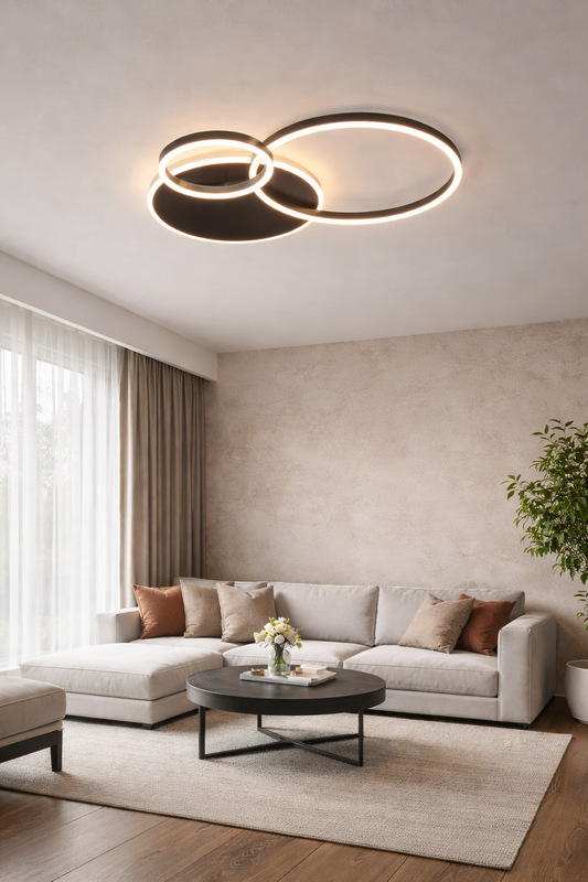 Luksusowa lampa sufitowa LED – do salonu i gabinetu