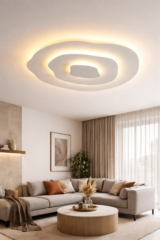 Nowoczesna lampa sufitowa LED – do salonu i jadalni