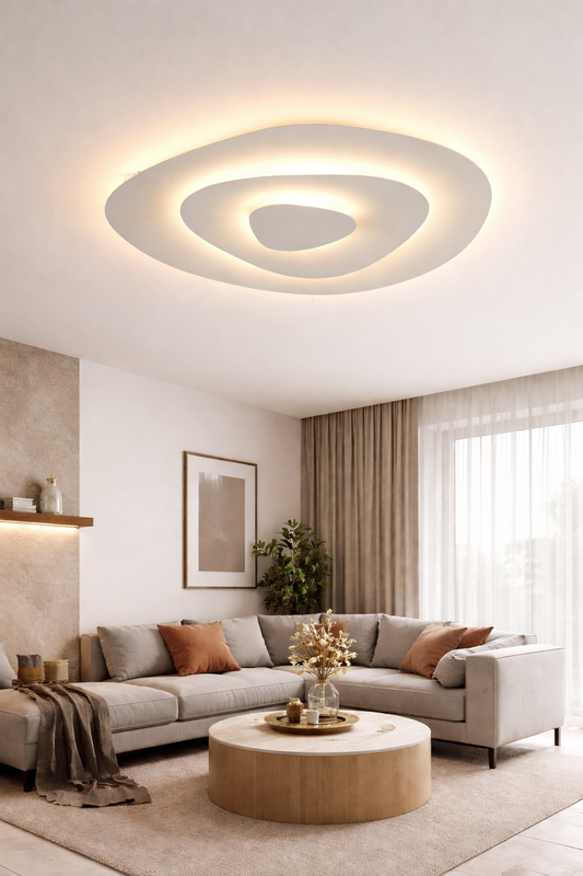 Nowoczesna lampa sufitowa LED – designerski plafon do salonu i jadalni