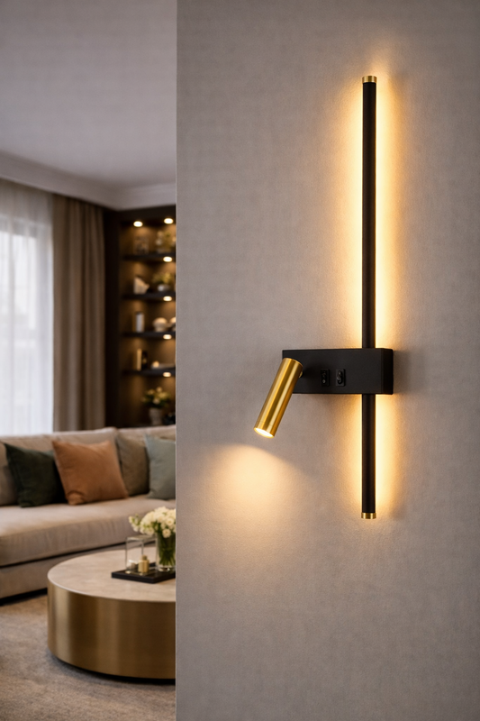 Regulowany kinkiet LED – idealny do sypialni i nad sofę