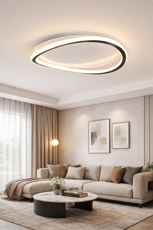 Nowoczesna lampa sufitowa LED – do salonu, sypialni i jadalni