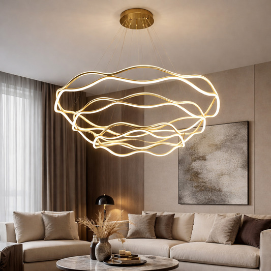 Lampa wisząca LED Ring – nowoczesny żyrandol do salonu 1