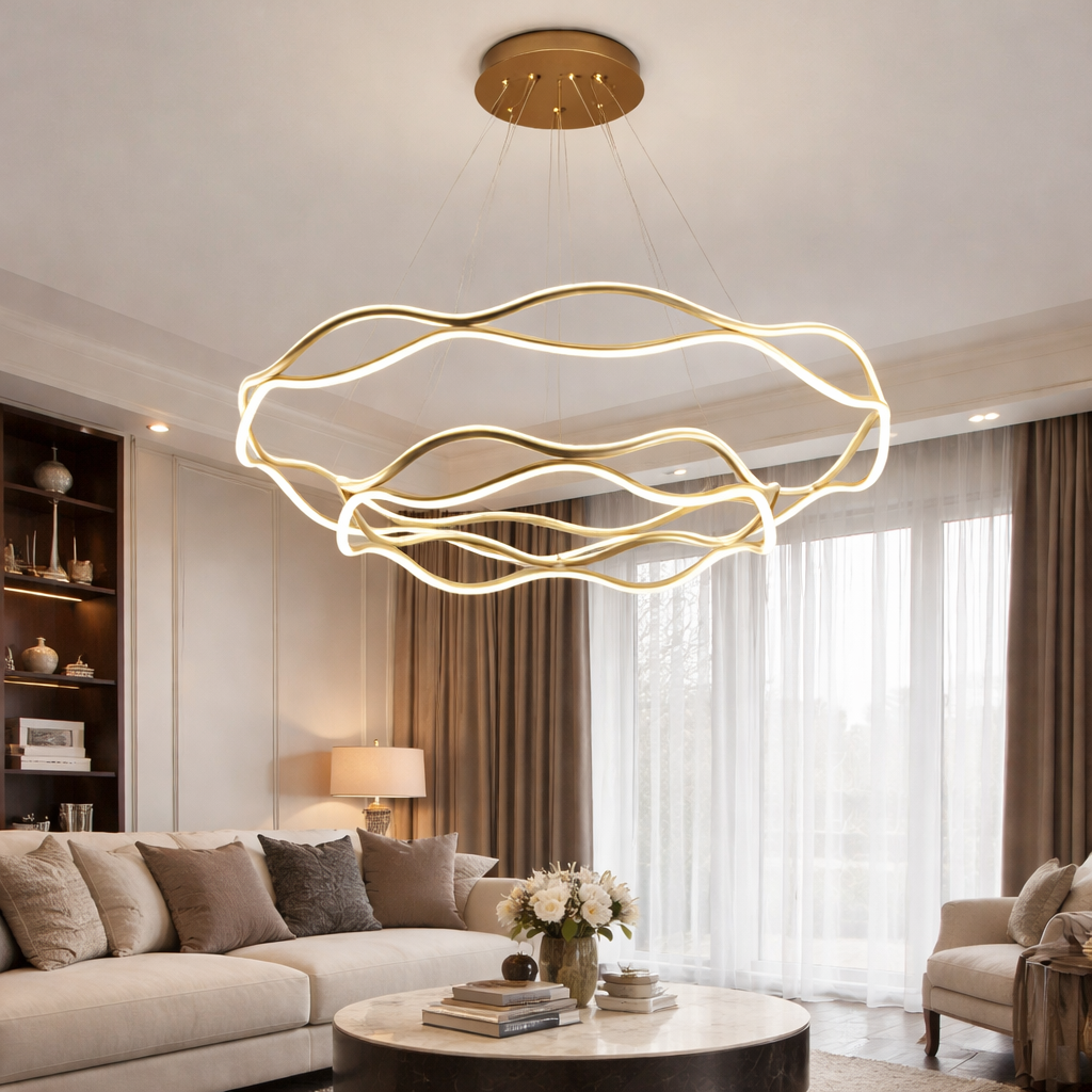 Lampa wisząca LED Ring – nowoczesny żyrandol do salonu 1