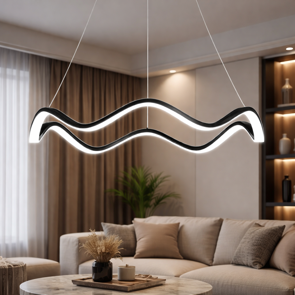 Lampa wisząca LED Ring – nowoczesny żyrandol do salonu 2