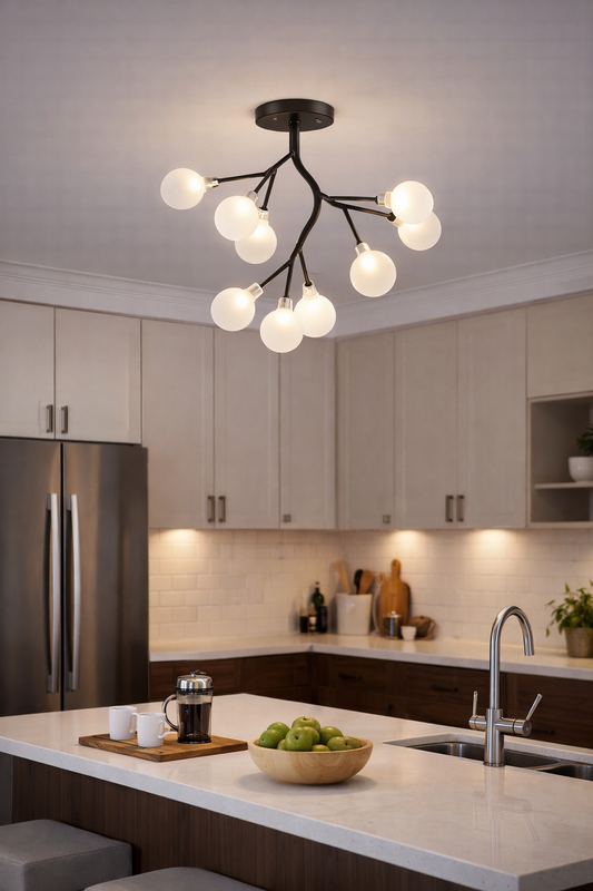 Designerska lampa wisząca – kształt gałęzi do salonu