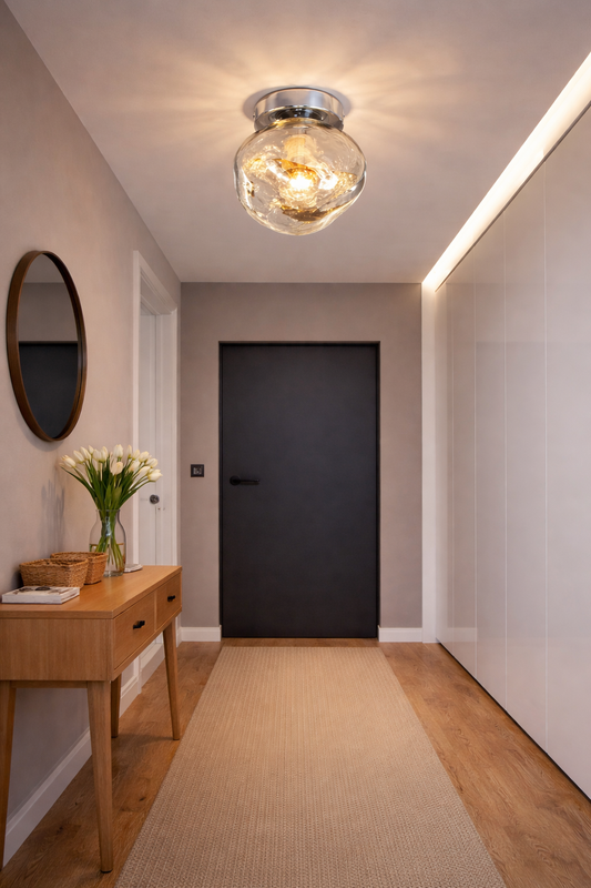 Nordycka lampa sufitowa LED – szklany klosz