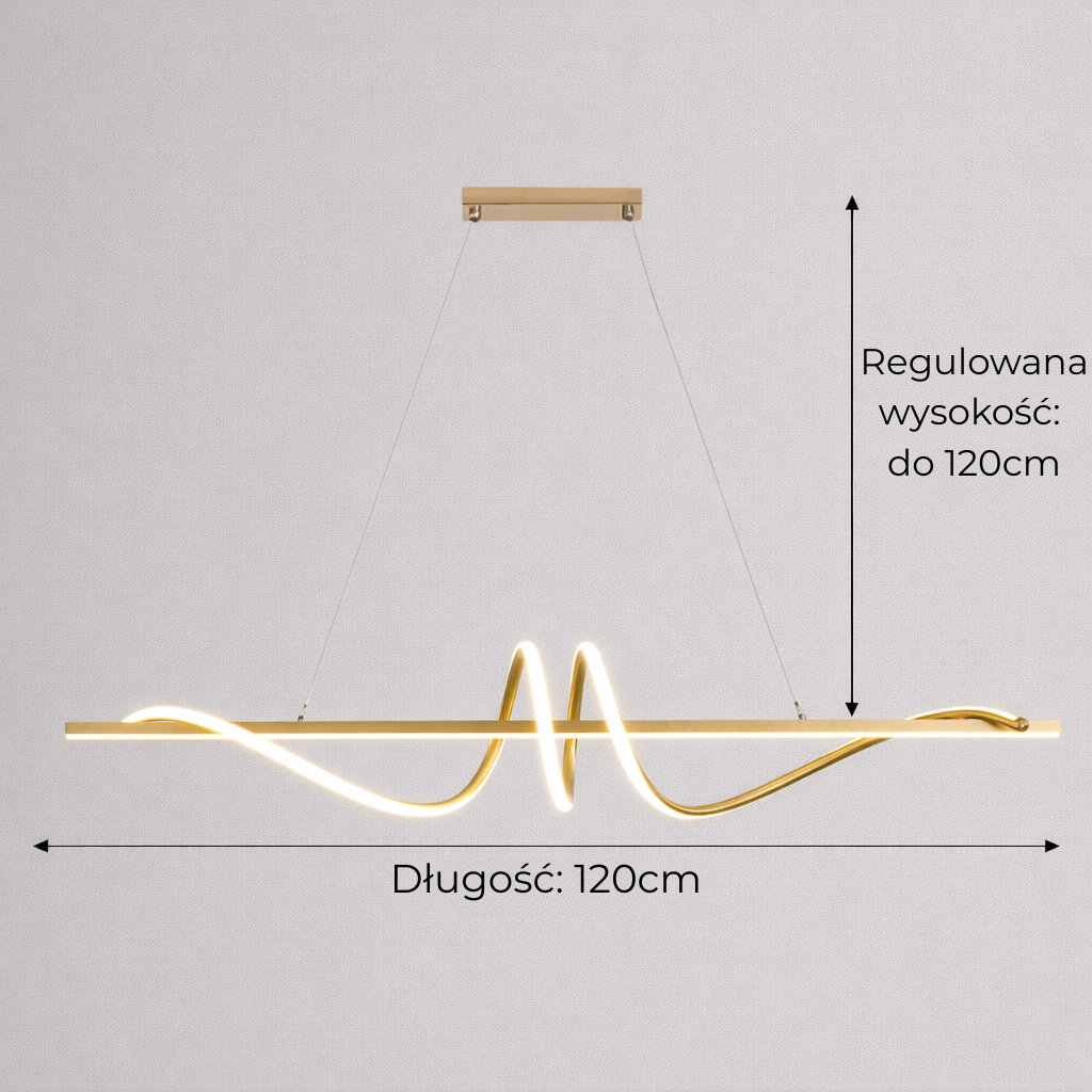Nowoczesna lampa wisząca LED – nad stół do jadalni