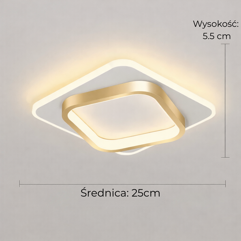 Nowoczesna Lampa Sufitowa LED Plafon – Okrągła / Kwadratowa