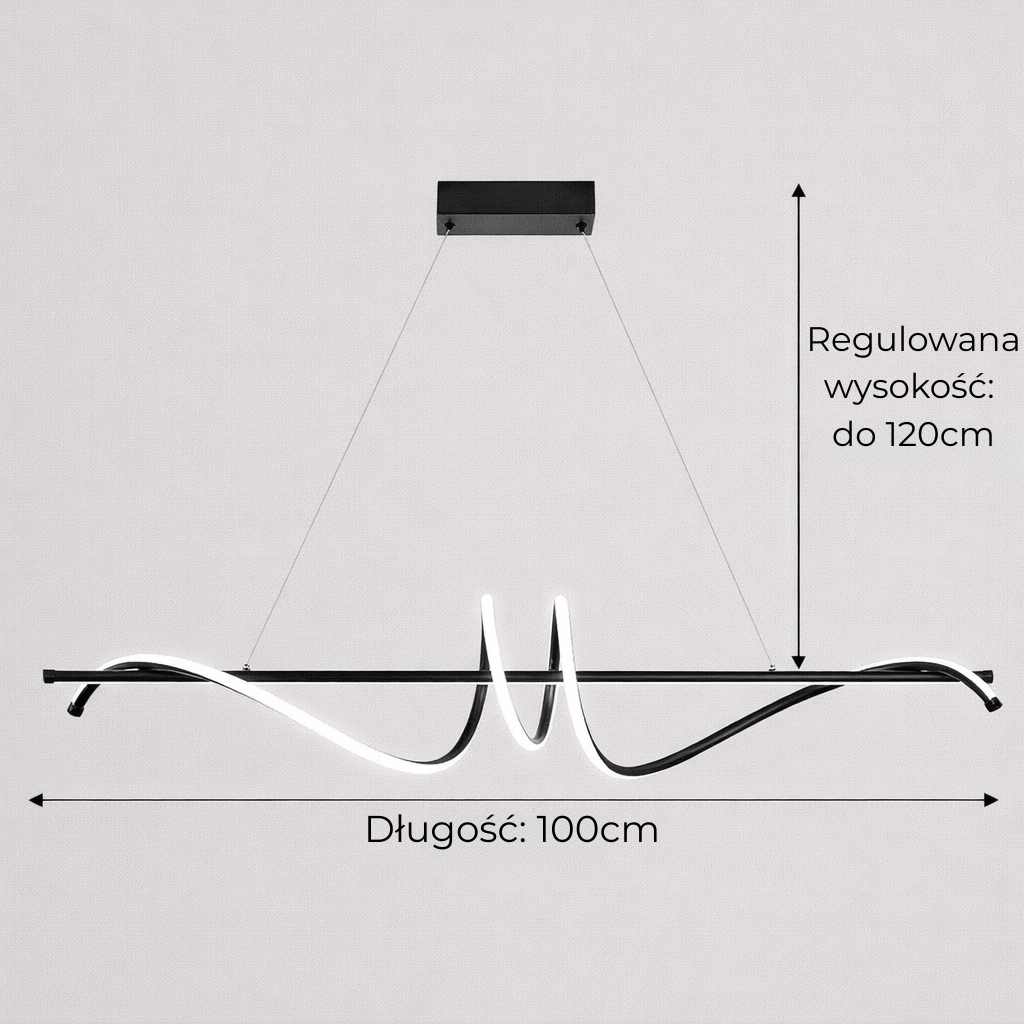 Nowoczesna lampa wisząca LED – nad stół do jadalni