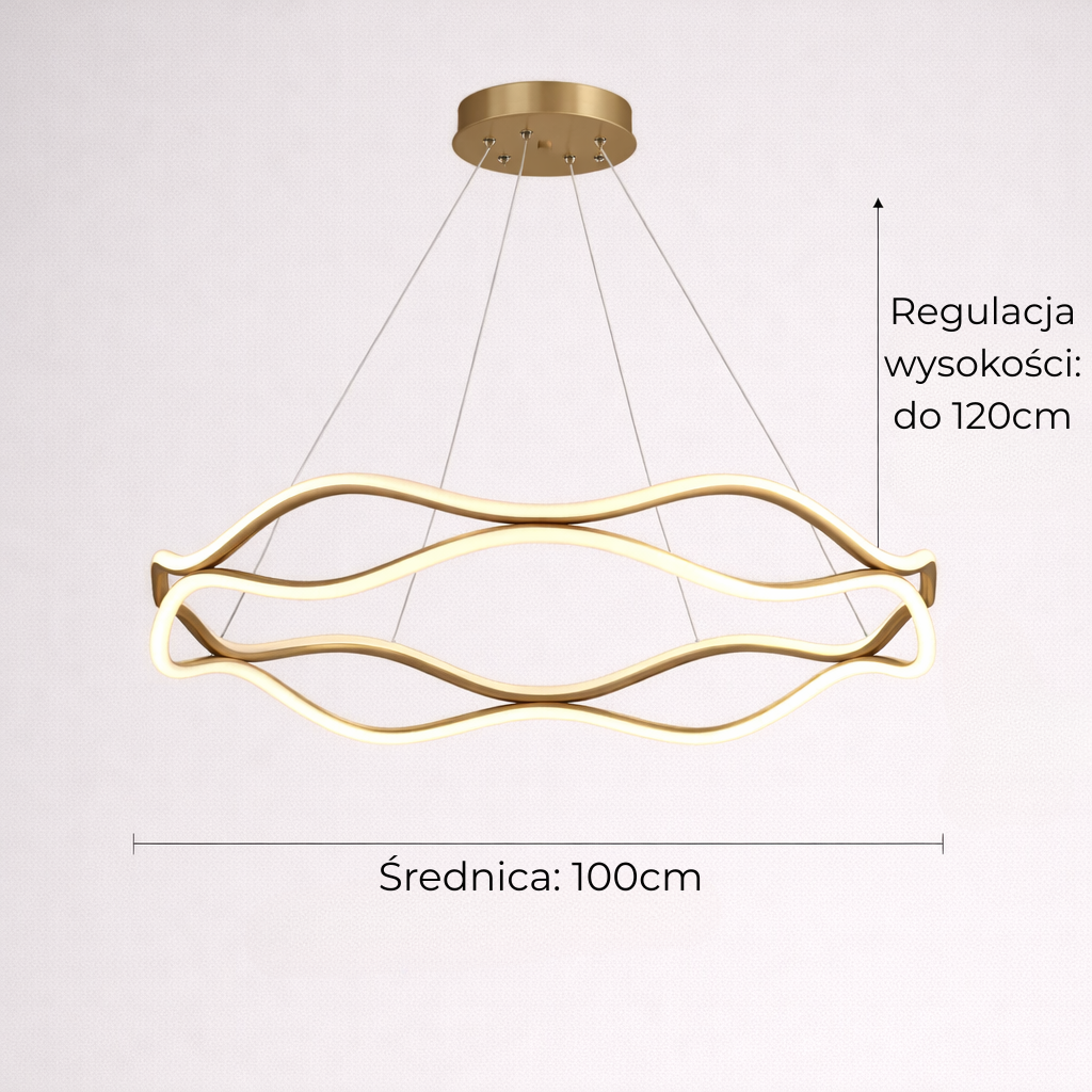 Lampa wisząca LED Ring – nowoczesny żyrandol do salonu