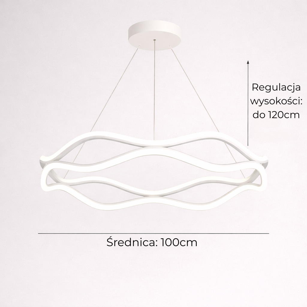 Lampa wisząca LED Ring – nowoczesny żyrandol do salonu