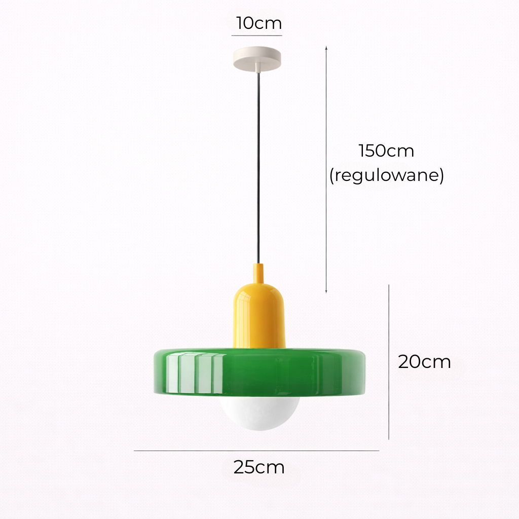 Szklana lampa wisząca Nordic Retro – do salonu i jadalni