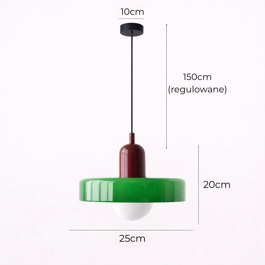 Szklana lampa wisząca Nordic Retro – do salonu i jadalni