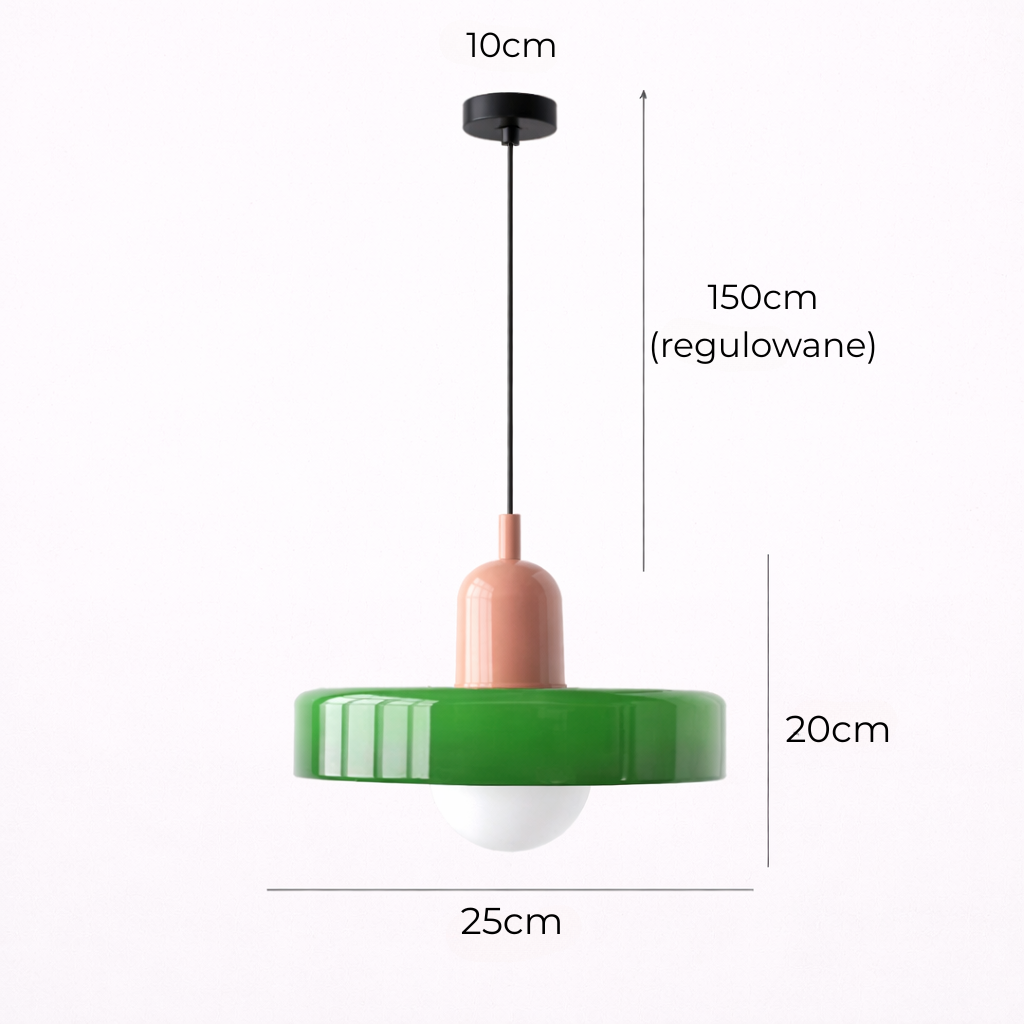 Szklana lampa wisząca Nordic Retro – do salonu i jadalni