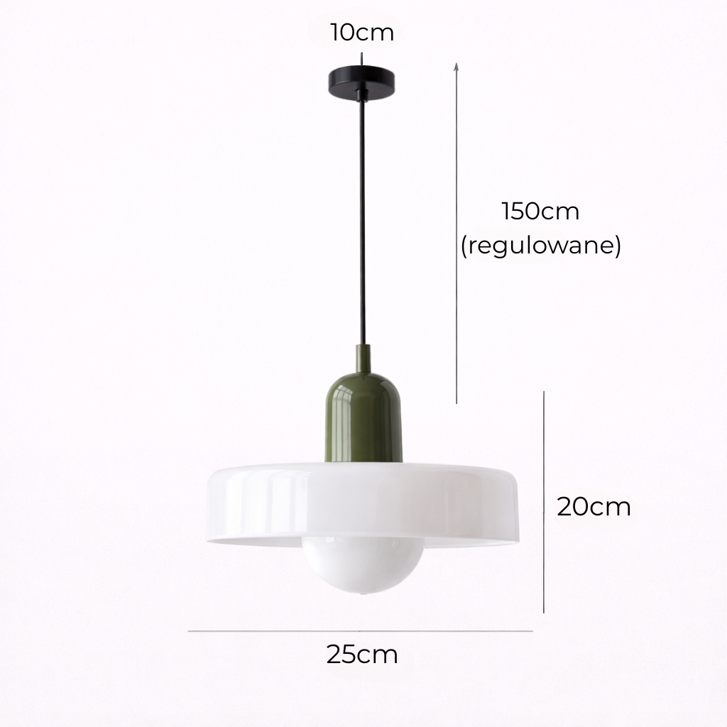 Szklana lampa wisząca Nordic Retro – do salonu i jadalni