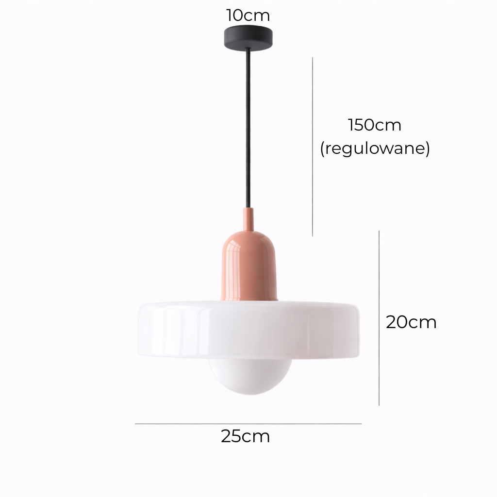 Szklana lampa wisząca Nordic Retro – do salonu i jadalni