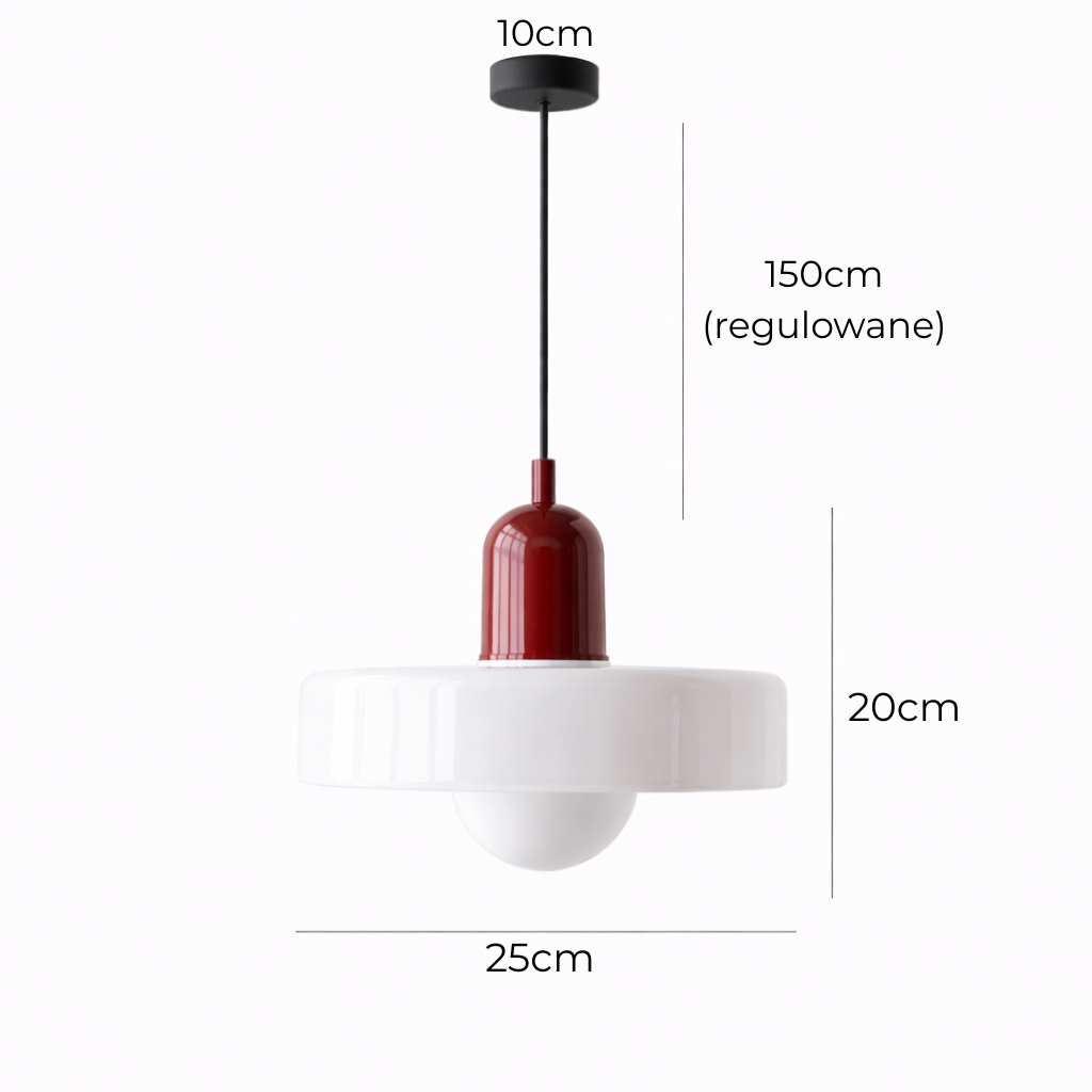 Szklana lampa wisząca Nordic Retro – do salonu i jadalni