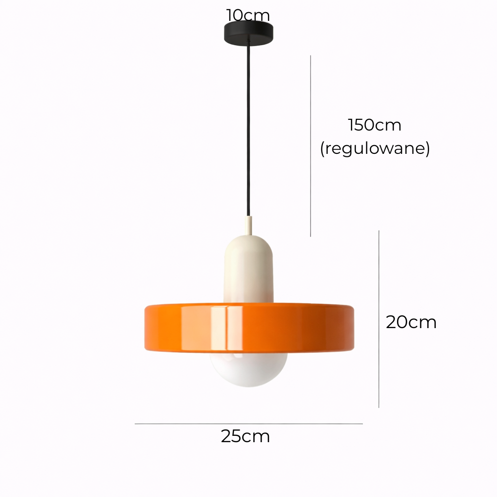 Szklana lampa wisząca Nordic Retro – do salonu i jadalni
