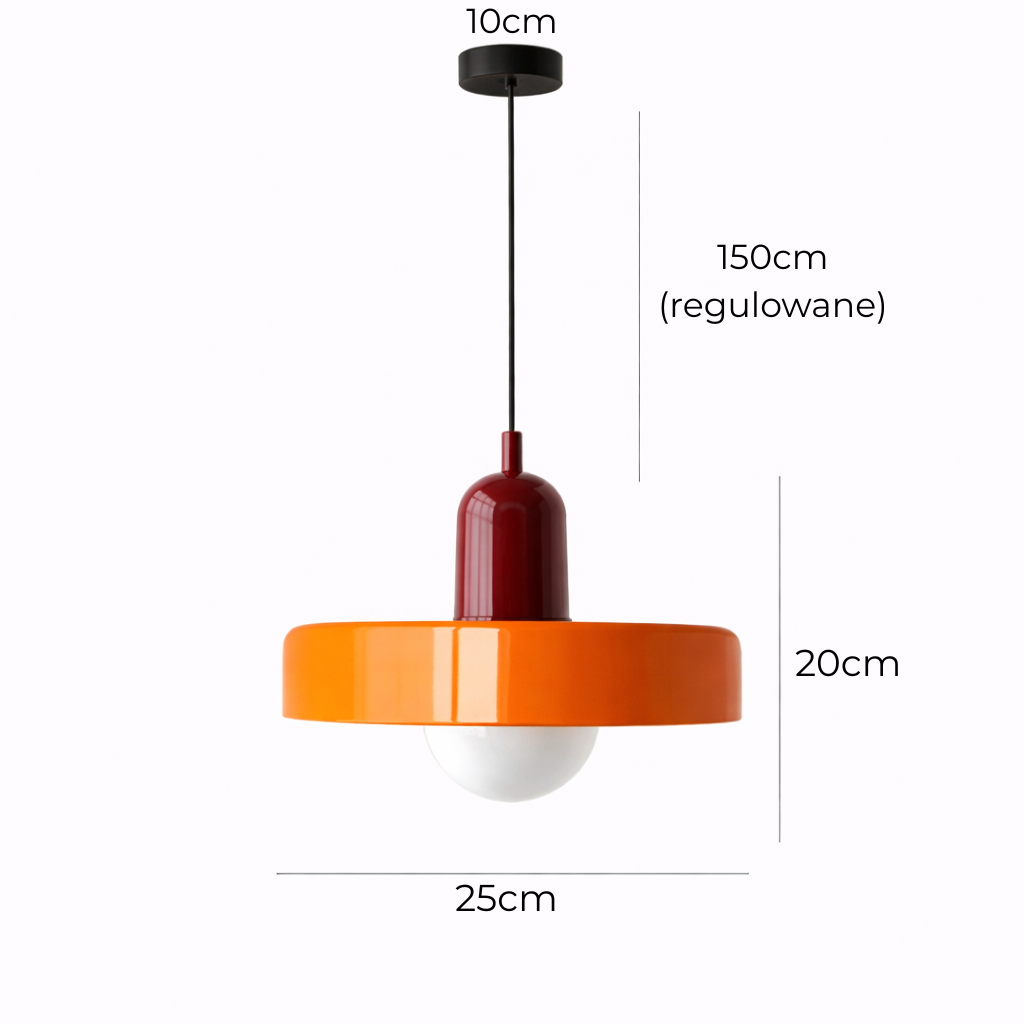 Szklana lampa wisząca Nordic Retro – do salonu i jadalni