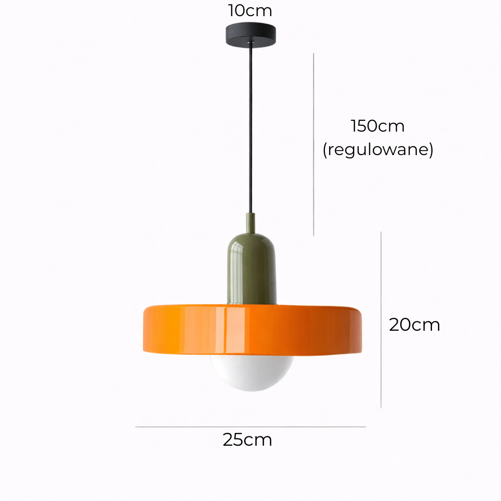 Szklana lampa wisząca Nordic Retro – do salonu i jadalni