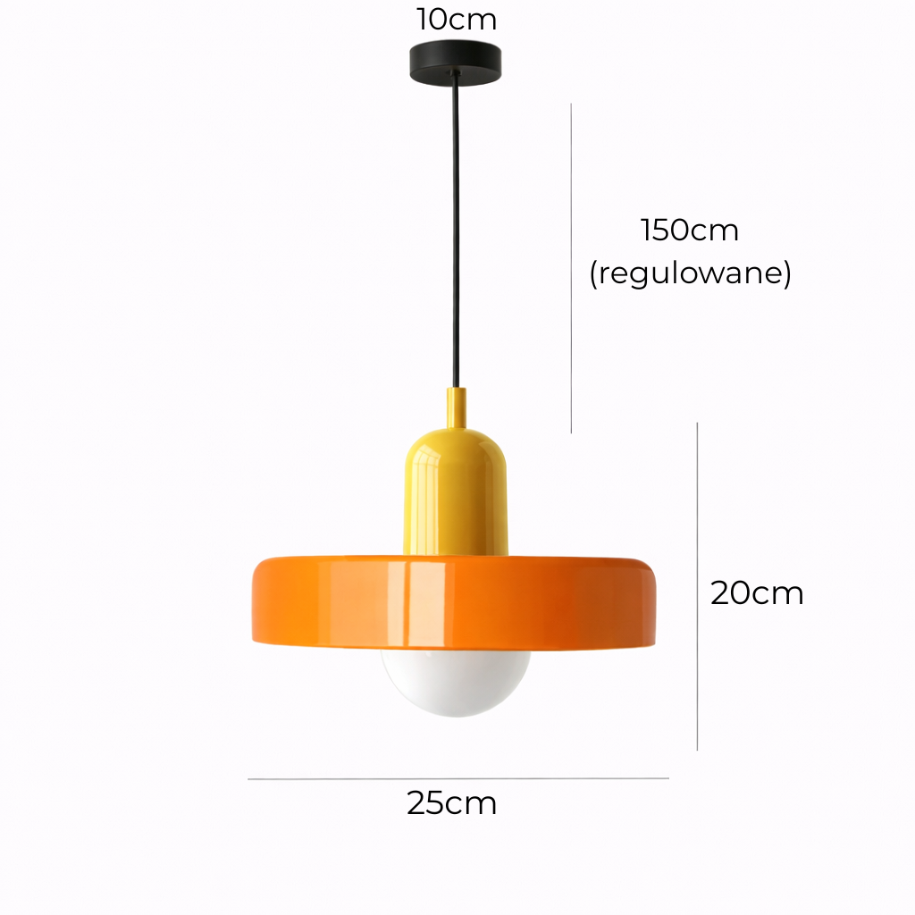 Szklana lampa wisząca Nordic Retro – do salonu i jadalni