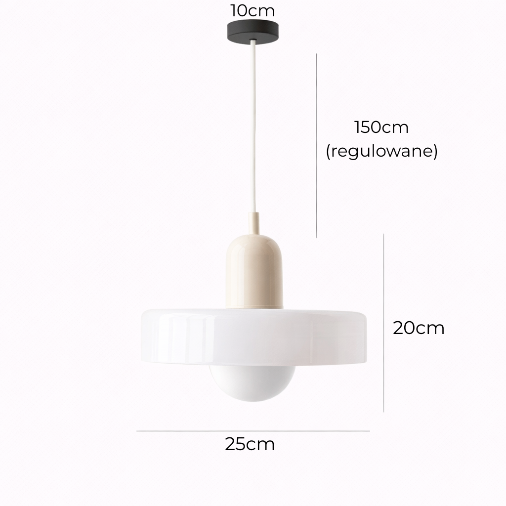 Szklana lampa wisząca Nordic Retro – do salonu i jadalni