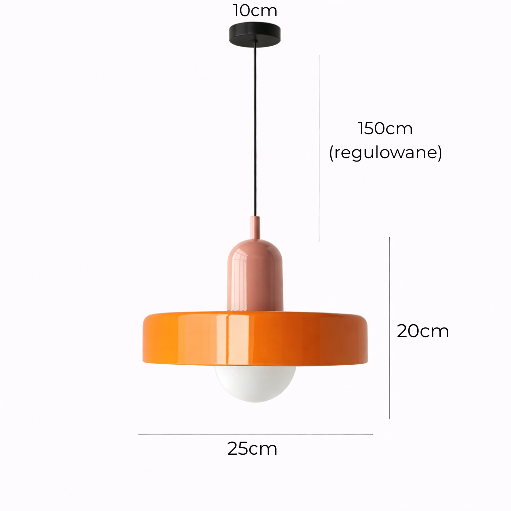 Szklana lampa wisząca Nordic Retro – do salonu i jadalni