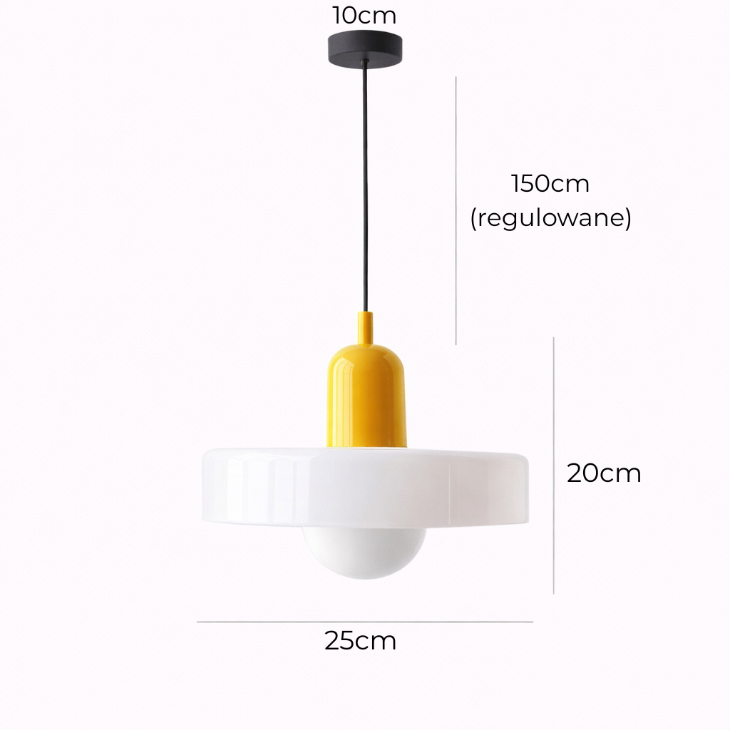 Szklana lampa wisząca Nordic Retro – do salonu i jadalni