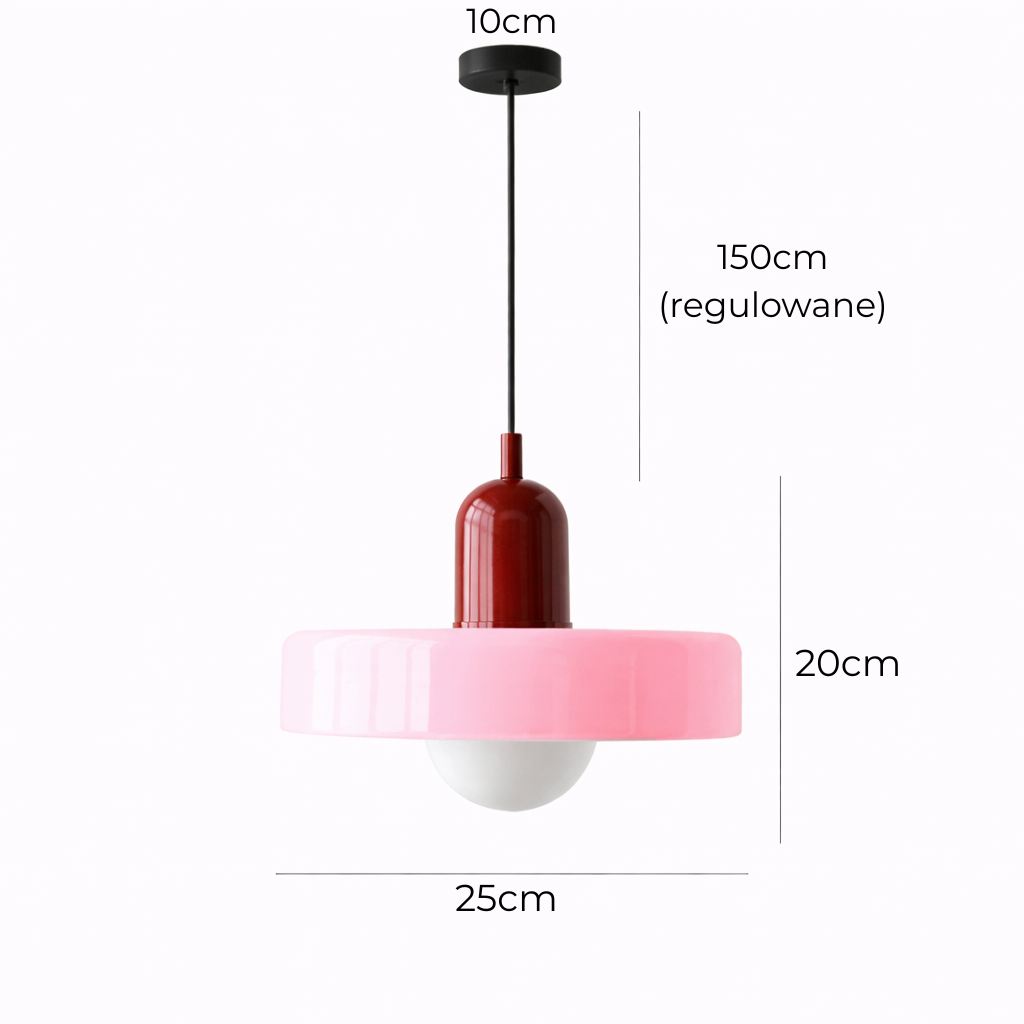Szklana lampa wisząca Nordic Retro – do salonu i jadalni